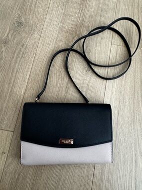 kate spade Two-Tone Black and Light Gray Crossbody